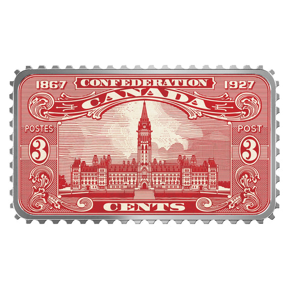 2018 - Canada - $20 - Historical Stamps: Parliament Building 1927 Confederation