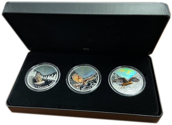 2019 - Canada - $30 - Majestic Birds in Motion: 3 Coin Set