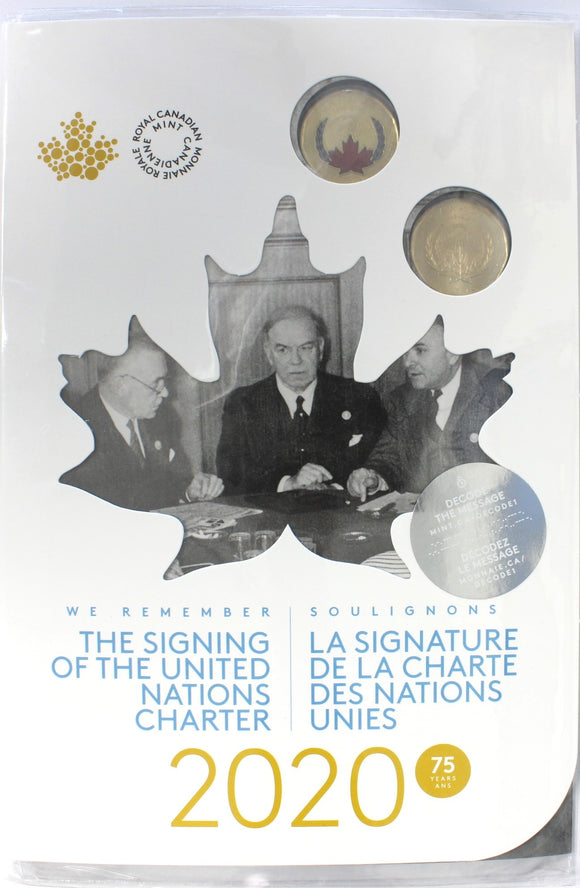 2020 - Canada - 75th Anniv. Of The Signing Of The United Nations Charter