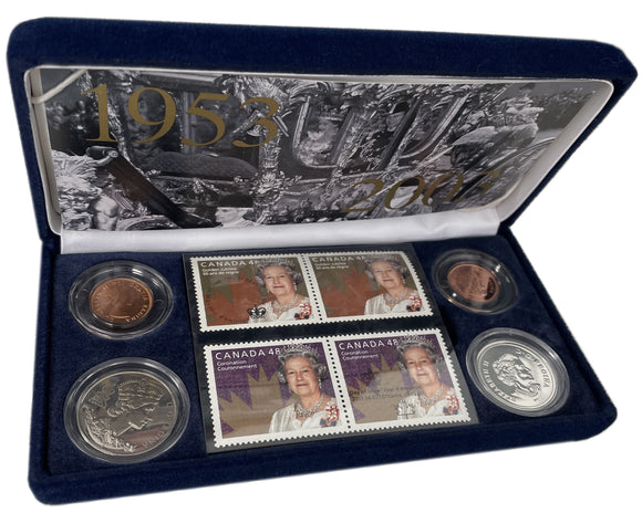 2003 - Canada - Queen Elizabeth II Coronation Stamp & Coin Set