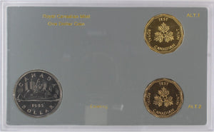 1985 - Canada - 3 Coin Set - $1 - Test Token Set
