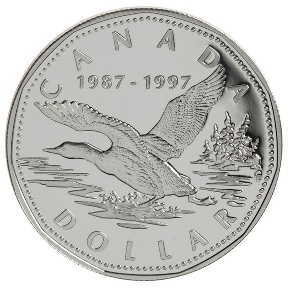 1997 - Canada - $1 - 10th Anniv. of the One Dollar Loon - Proof