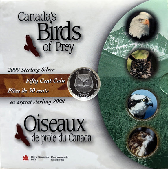 2000 - Canada - 50c - Great Horned Owl - Birds of Prey