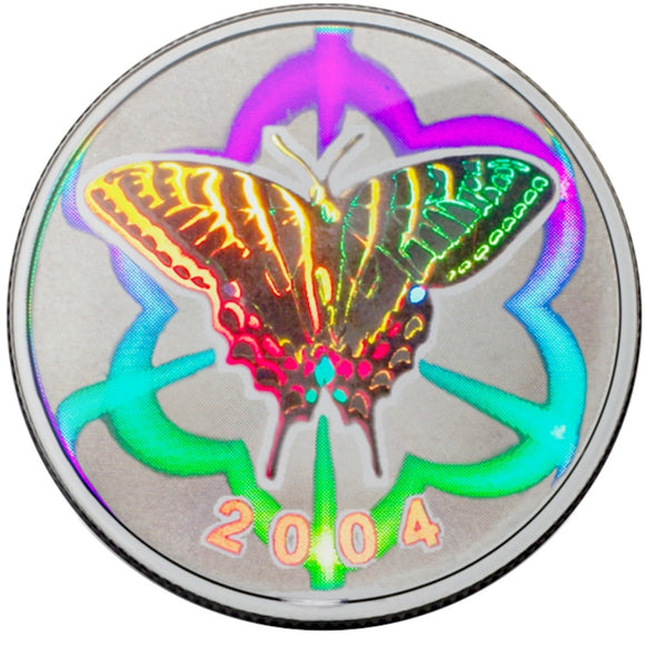 2004 - Canada - 50c - Canadian Tiger Swallowtail Butterfly, Hologram