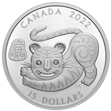 2022 - Canada - $15 - Lunar Year of the Tiger <br> (no box)