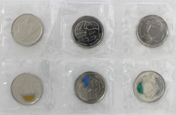 2011 - Canada - 6 Coin Set - Coloured Canada Parks