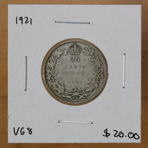 1921 - Canada - 25c - VG8 - retail $20