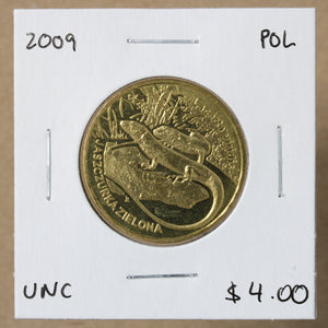 2009 - Poland - 2 Zlote - Green Lizard - UNC