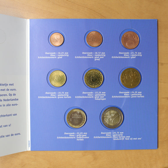2001 - Netherlands - Euro Coin Set - retail $25