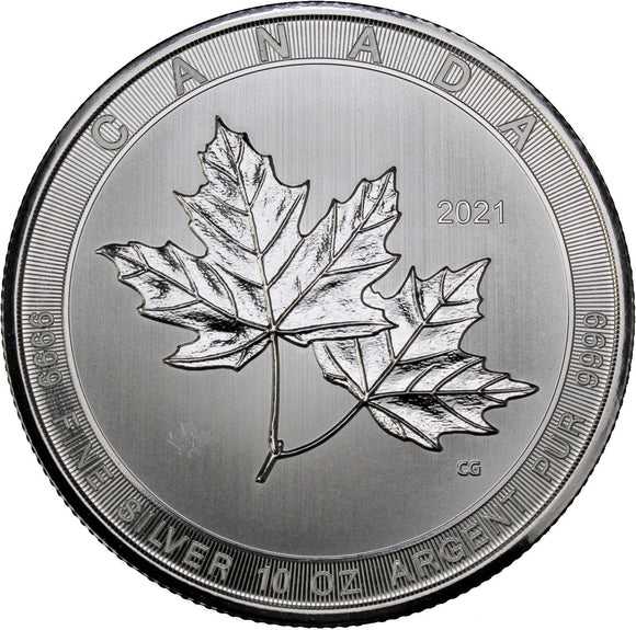 10 oz - 2021 - Magnificent Maples - Fine Silver