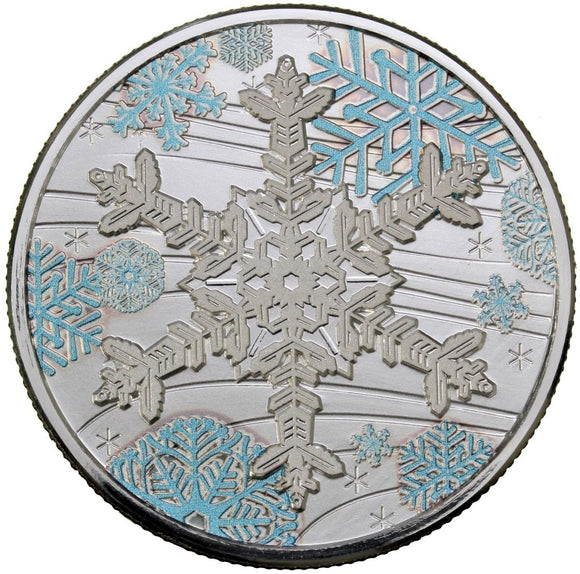 1 oz - Christmas - Snowflake - Fine Silver