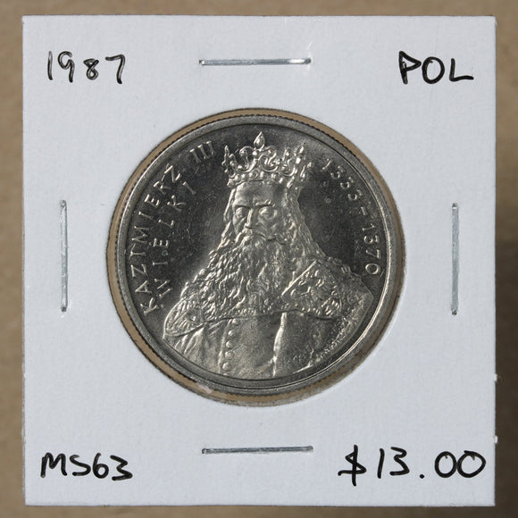 1987 - Poland - 100 Zlotych - Kazimierz III Wielki - MS63 - retail $13