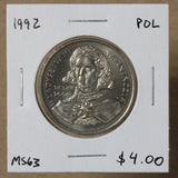 1992 - Poland - 10000 Zlotych - Wladyslaw III Warnenczyk 1434-1444 - MS63
