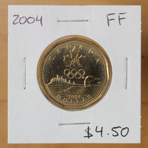 2004 - 1 Dollar - Olympic Flames (Lucky Loonie) - BU