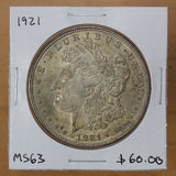 1921 - USA - $1 - MS63 - retail $110