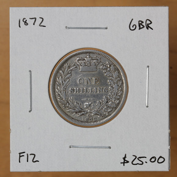 1872 - Great Britain - 1 Shilling - F12 - retail $25