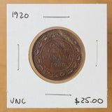 1920 - Canada - 1c - UNC - retail $25