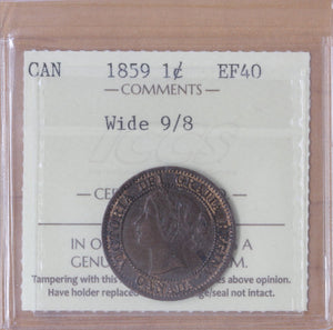 1859 - Canada - 1c - Wide 9/8 - EF40 ICCS