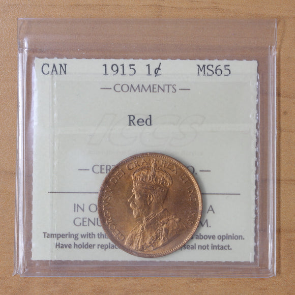 1915 - Canada - 1c - MS65 ICCS