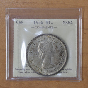 1956 - Canada - $1 - MS64 ICCS