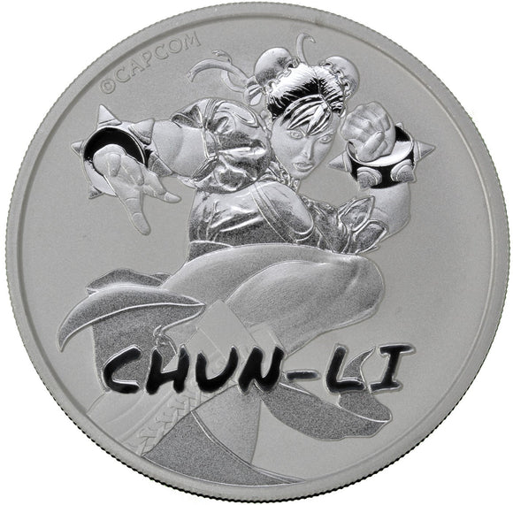 1 oz - 2022 - Tuvalu - Chun-Li - Street Fighter - Fine Silver