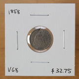 1858 - USA - 1/2 Dime - VG8 - retail $32.75