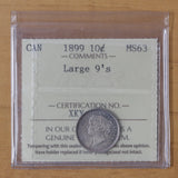 1899 - Canada - 10c - Large 9's - MS63 ICCS