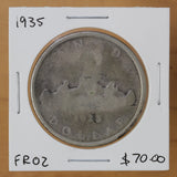 1935 - Canada - $1 - Pocket Piece - FR2