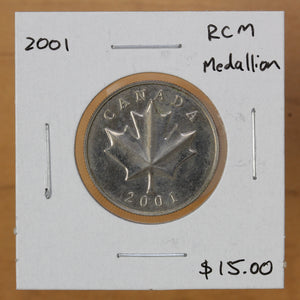 2001 - Royal Canadian Mint - Medallion - retail $15