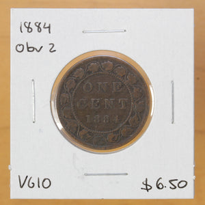 1884 - Canada - 1c - Obv 2 - VG10 - retail $6.50