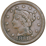 1851 - USA - 1c - F12 - retail $51