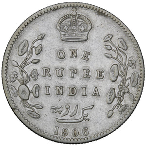 1906 B - India (British) - 1 Rupee - VF20