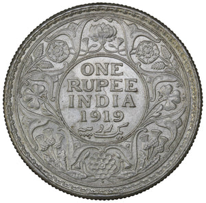 1919 (b) - India (British) - 1 Rupee - MS63 - retail $50