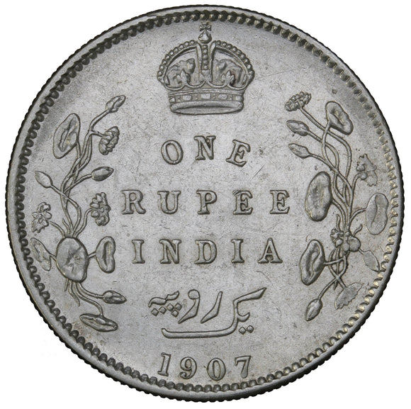 1907 (c) - India (British) - 1 Rupee - EF40