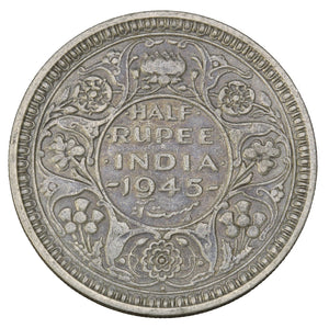 1945 (b) - India (British) - 1/2 Rupee - VF20
