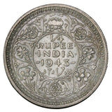 1943 (b) - India (British) - 1/4 Rupee - UNC