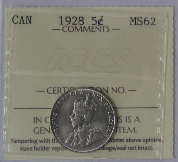 1928 - Canada - 5c - MS62 ICCS