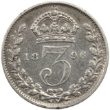 1896 - Great Britain - 3 Pence - VF30 - retail $26
