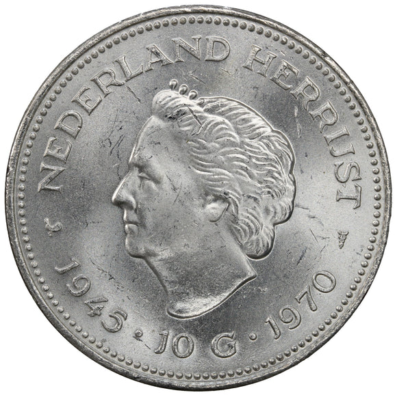 1970 - Netherlands - 10 Gulden - MS63 (BU)