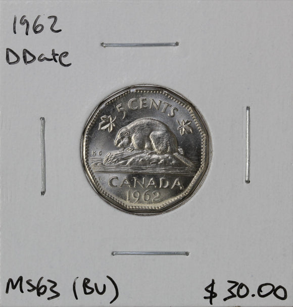 1962 - Canada - 5c - DD - MS63 (BU)