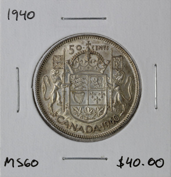 1940 - Canada - 50c - MS60 - retail $40