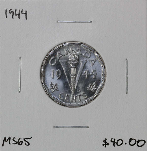 1944 - Canada - 5c - MS65 - retail $40