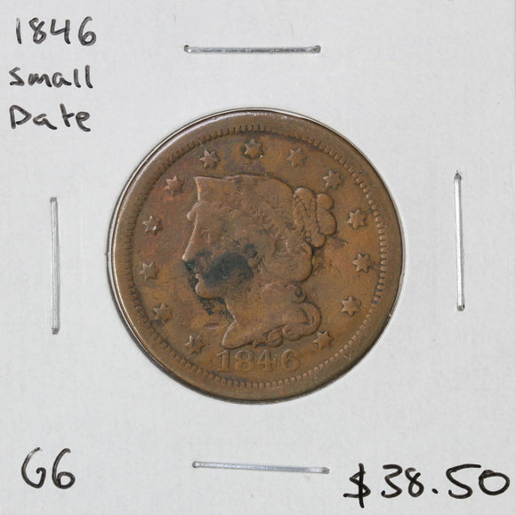1846 - USA - 1c - Small Date - G6 - retail $38.50