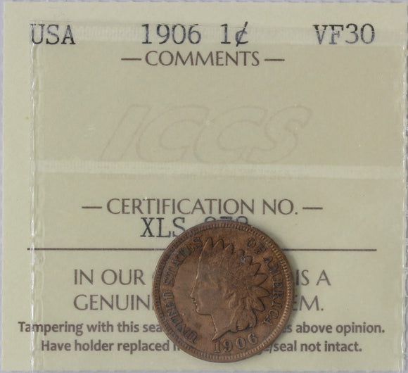 1906 - USA - 1c - VF30 ICCS