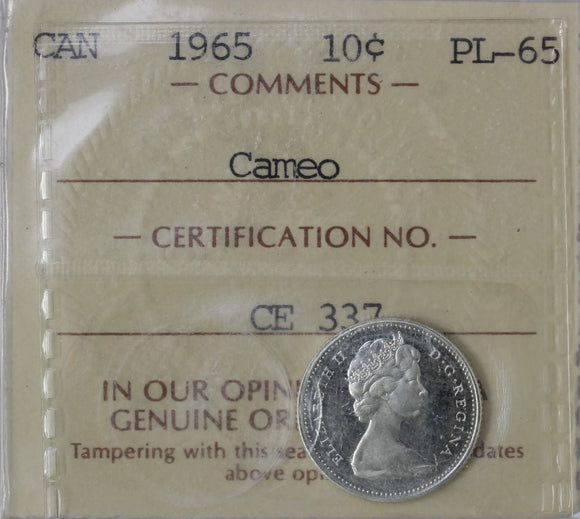 1965 - Canada - 10c - PL65 Cameo ICCS