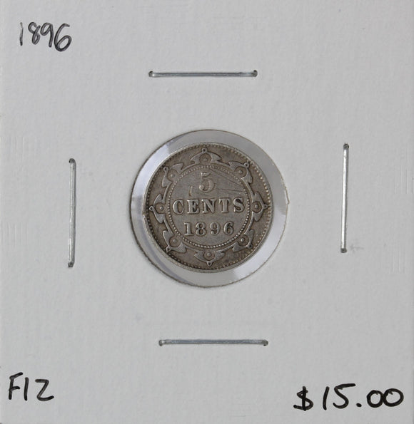 1896 - Newfoundland - 5c - F12 - retail $15