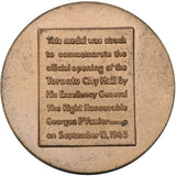 Toronto City Hall Opening Medal