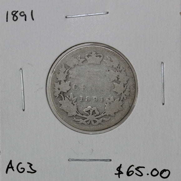 1891 - Canada - 25c - AG3 - retail $65