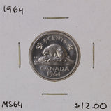1964 - Canada - 5c - MS64 - retail $12