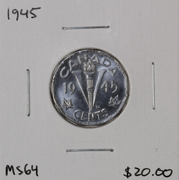 1945 - Canada - 5c - MS64 - retail $20